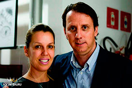 O Editor Rodrigo Coube e Esposa.